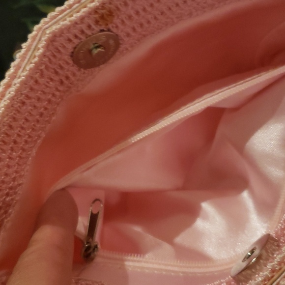 Pink Sequins Crochet Mini Bag - Picture 15 of 17